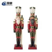 Custom life size fiberglass christmas nutcracker sculpture