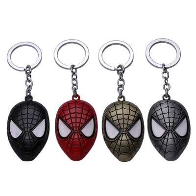 New design spiderman keyring, high quality custom figure shaped