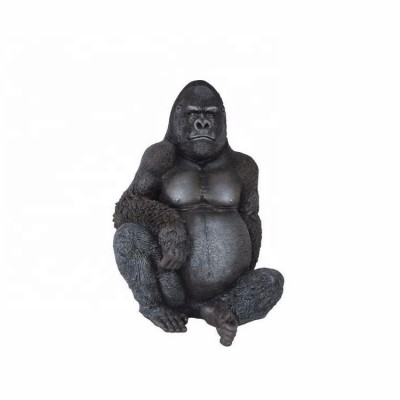 Garden jungle wildlife fiberglass silverback gorilla statue