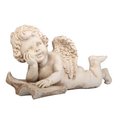 Custom lying cherub little angel fairy statue factory