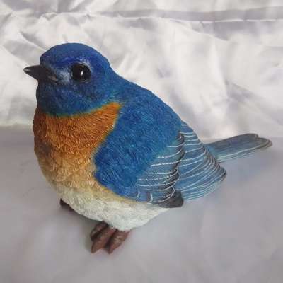 Christmas ornament luscinia cyane blue bird figurine