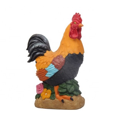 Garden statues modern standing polystone Rooster sculpture