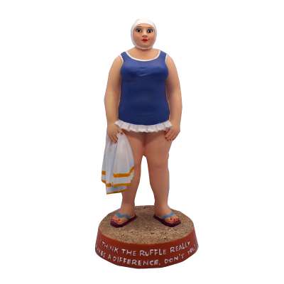 blue swimsuit Fat Figurine Crafts Gifts Woman