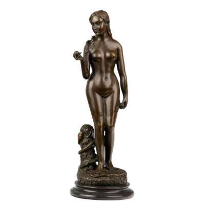 Custom antique bronze sexy nude female sculpture