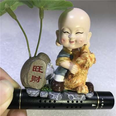 Custom Car Perfume Holder cute Shaolin Monk Bobble Head